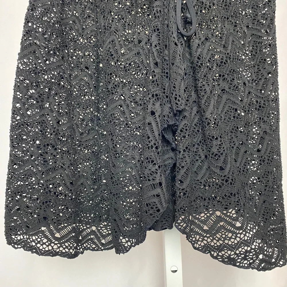 💙5/$15 INC International Concepts Womenʻs Black Crochet Lace Beach Cover Up M/L